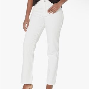 Gloria Vanderbilt Women's White Straight Leg Jeans